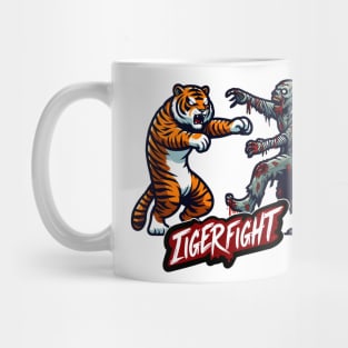 Tiger vs Zombie Fight Mug